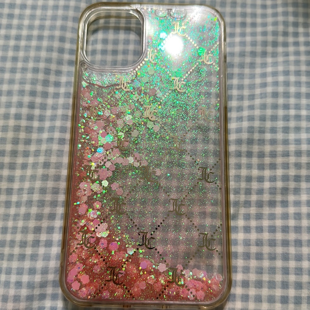 🔥🔥🆕💝JUICY COUTURE Exquisite Flowing Glitter iPhone 11 Case